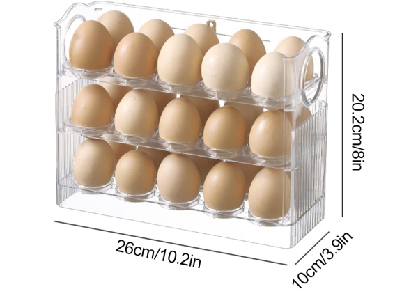 30 Eggs Flip Design Holder for Refrigerator