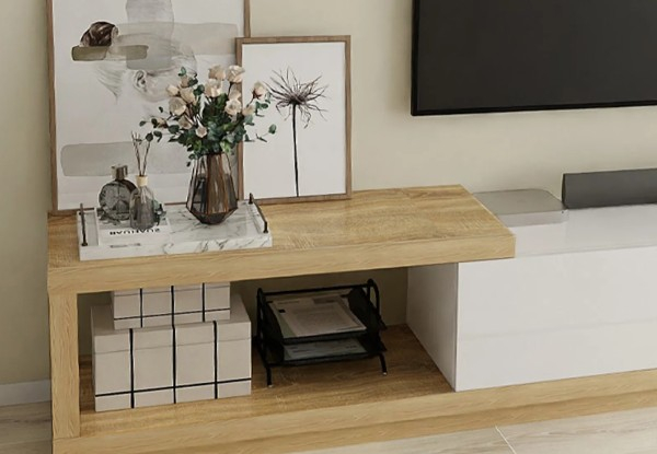 Three-Drawer Extendable TV Stand Unit - Four Colours Available