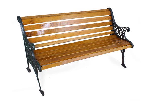 Classic Garden Park Bench with Hardwood Slats