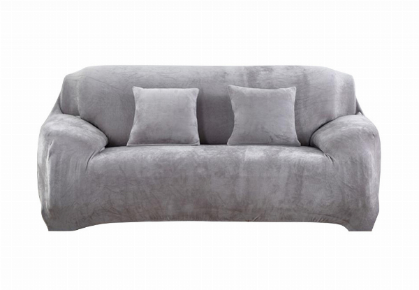 Plush Fabric Two-Seater Couch Cover - Seven Colours Available with Free Delivery