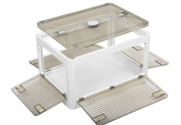 Stackable Container Storage Box with Wheels and Lid - Available in Two Colours & Three Sizes