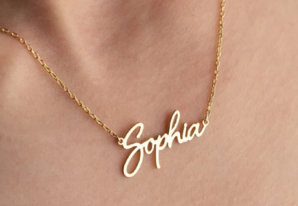 Custom Gold Name Necklace