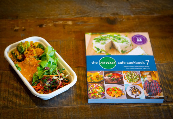 One Regular Hot Box or Salad Box & Any One Revive Cafe Cookbook