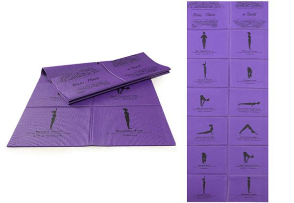 Foldable Non-Slip Yoga Mat - Available in Two Colours & Options for Two-Pack