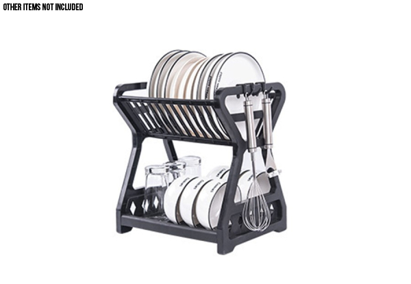 Two-Tier Kitchen Dish Drying Rack - Three Colours Available