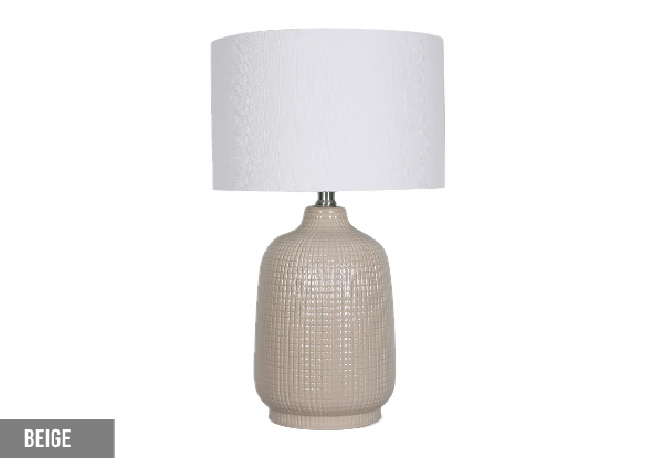 Keramisk Bedside Table Lamp - Three Colours Available