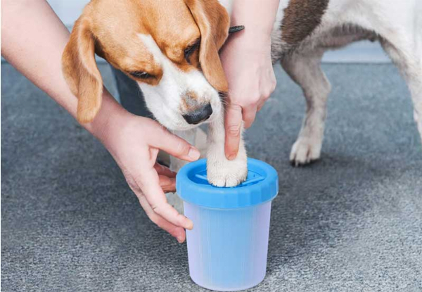 Two-in-One Dog Paw Washer Cup - Three Colours & Three Sizes Available