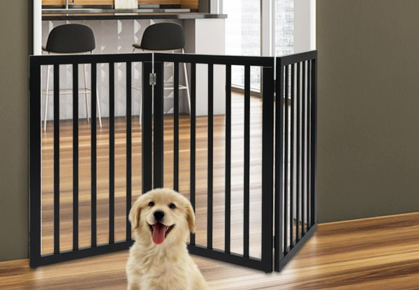 PaWz Three-Panel Pet Gate - Available in Three Colours & Four Options