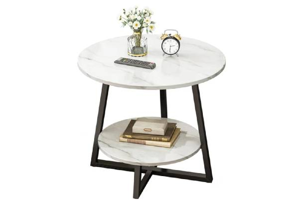 Elegant 60cm Round Coffee Table - Available in Two Colours