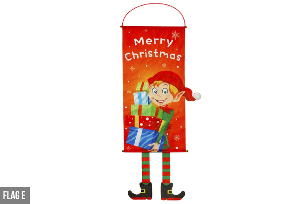 Christmas Cloth Hanging Flag - Six Styles Available