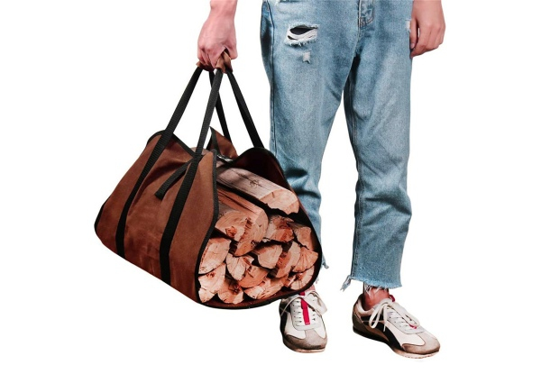 One-Pack Foldable Firewood Tote Bag - Option for Two-Pack