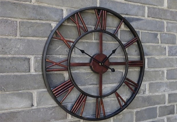 Giant Vintage Style Wall Clock - Three Colours Available