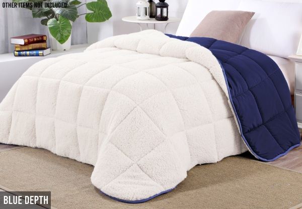 Ramesses Fleece Reversible Comforter Set - Three Sizes & Four Colours Available