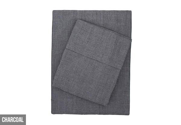 Bambury Chambray Sheet Set - Range of Colours & Sizes Available