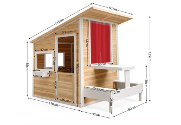 Outdoor Kids Wooden Cubby House