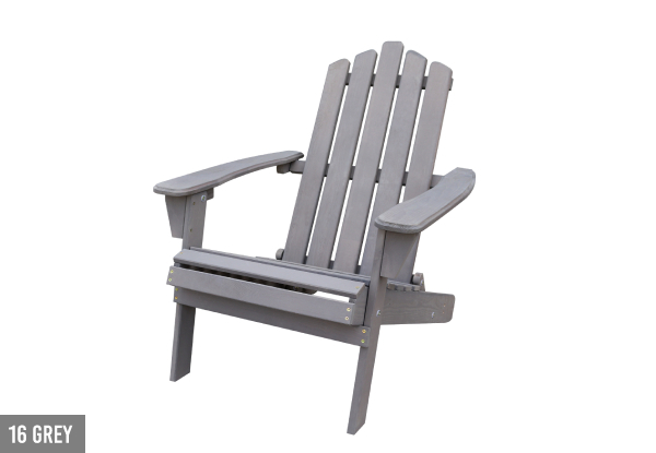Wooden Adirondack Folding Chair Range - Two Styles & Four Colours Available