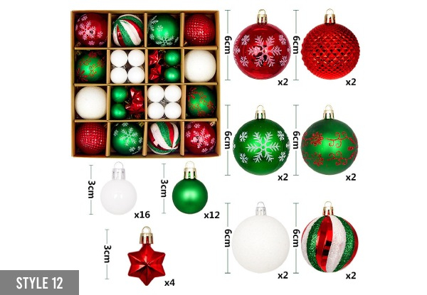 Christmas Tree Balls Ornaments Set - Seven Styles Available