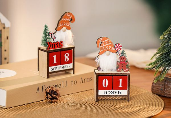 Portable Santa Design Christmas Calendar Ornament - Available in Two Styles & Options for Two-Pack