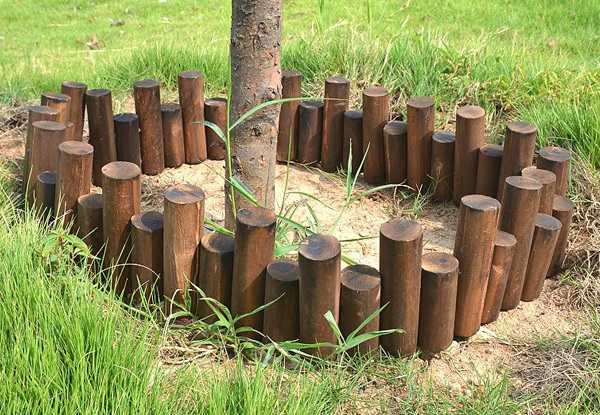One-Metre Flexible Garden Log Edging