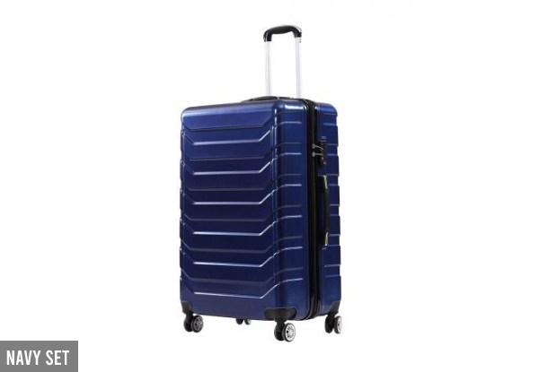 Three-Piece Lightweight Luggage Set - Two Colours Available & Option for Carry-On Suitcase