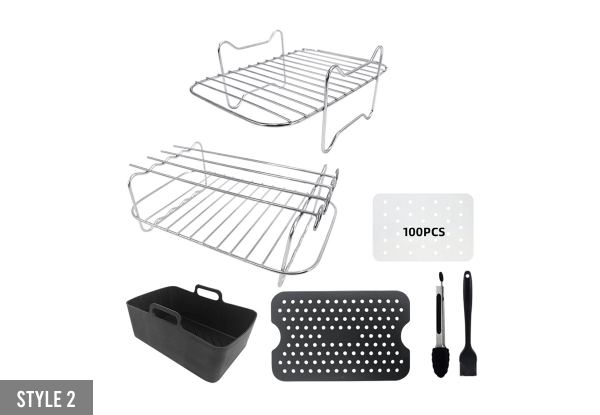 Stainless Steel Grill Rack Set Compatible with Ninja Air Fryer - Two Styles Available