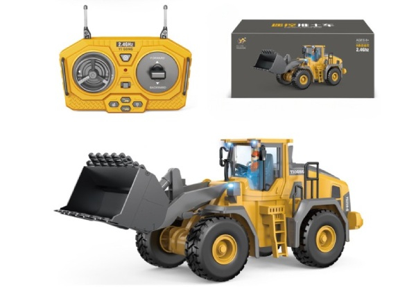 Kids Nine-Channel Remote Control Construction Bulldozer Toy