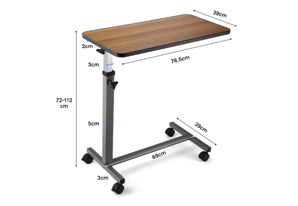 Modern Adjustable Mobile Overbed Table