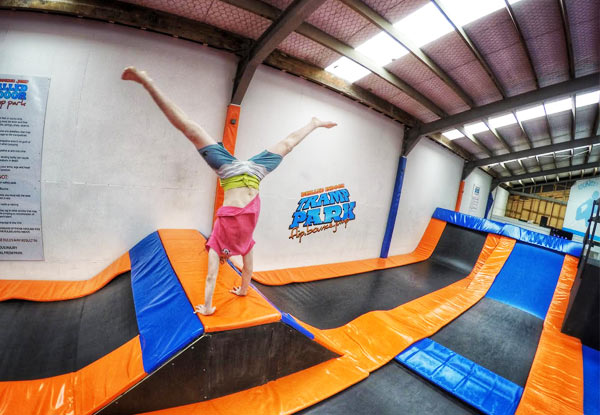 $15 for a Two-Hour Indoor Tramp Park Entry for Two People (value up to $30)