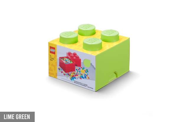 Lego Four-Knob Brick Storage - Available in Eight Colours - Elsewhere Pricing $69.99