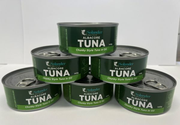 24-Pack Solander New Zealand Line Caught Chunky Canned Tuna - Two Options Available