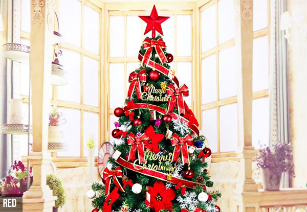 1.8m Christmas Tree incl. Decorations - Two Colour Options Available