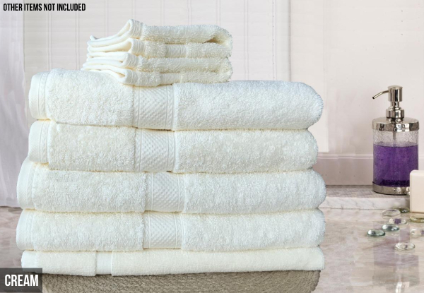 Seven-Piece Luxury 650GSM Superfine 100% Egyptian Cotton Bath Sheet Set - Nine Colours Available