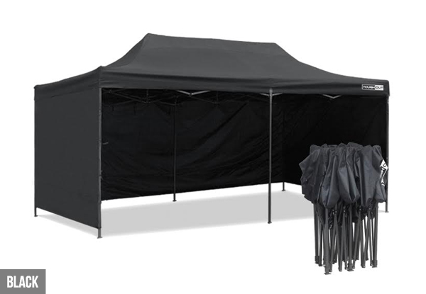 3 x 6m ToughOut Gazebo with Three Side Walls – Four Colours Available