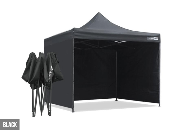 3 x 3m ToughOut Gazebo with Three Side Walls - Three Colours Available