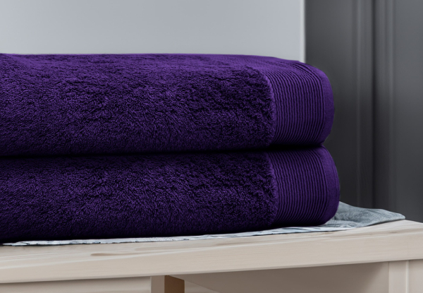 Two-Piece 100% Cotton Bath Sheet Set - Nine Colours Available