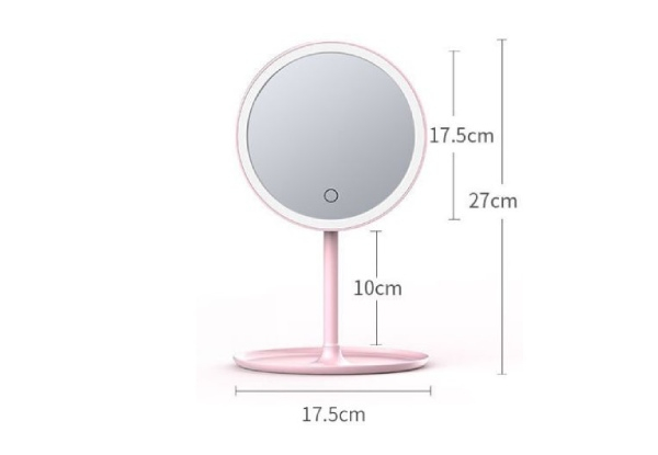 Chargeable Makeup Mirror with Three Colour Lights - Two Colours Available