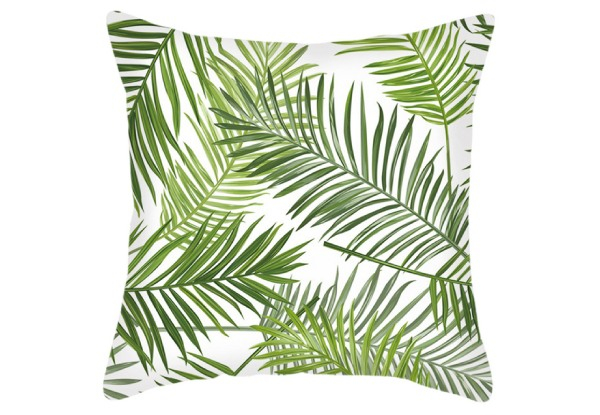 Four-Pack Tropical Leaves Floral Cushion Cover
