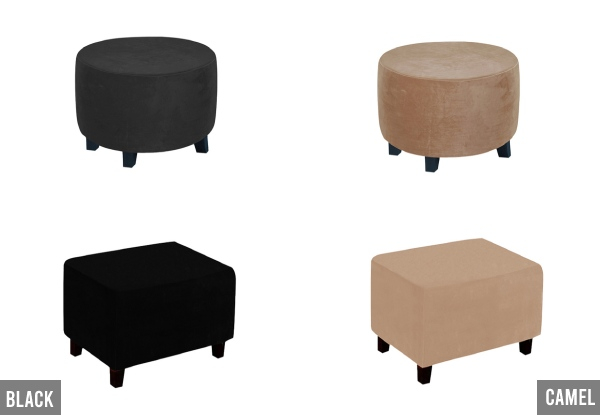 Ottoman Cover - Six Colours & Two Styles Available & Option for Two-Pack