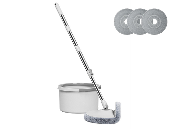 360-Degree Rotatable Mop with Four Mop Towels