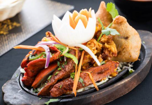 Indian Banquet for Two incl. Sizzling Entree Tasting Platter, Three Sharing Mains & Naan - Option for Four People Available