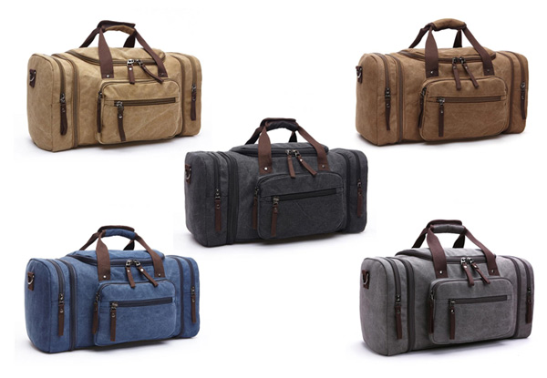 Large Capacity Canvas Luggage Bag - Five Colours Available with Free Delivery