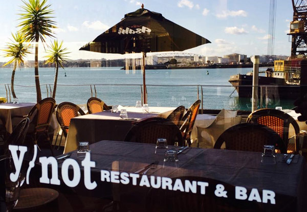 $60 Waterfront Dinner & Drinks Voucher for up to Three People