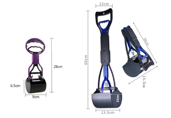 Portable Pet Pooper Scooper - Two Colours & Two Sizes Available