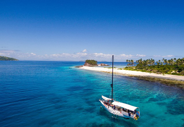 Fijian Seaspray Sailing Adventure for One Adult incl. a Full Day Out Sailing Between Islands, Drinks, Snorkelling, Island Village Visit, Entertainment & a BBQ Lunch - Options for a Child