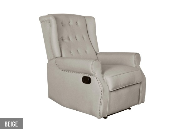 Recliner Linen Chair - Two Colours Available