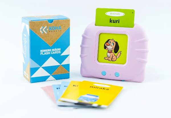 Language Flash Card Reader - Available in Maori or English, Two Colours & Option for Two-Pack