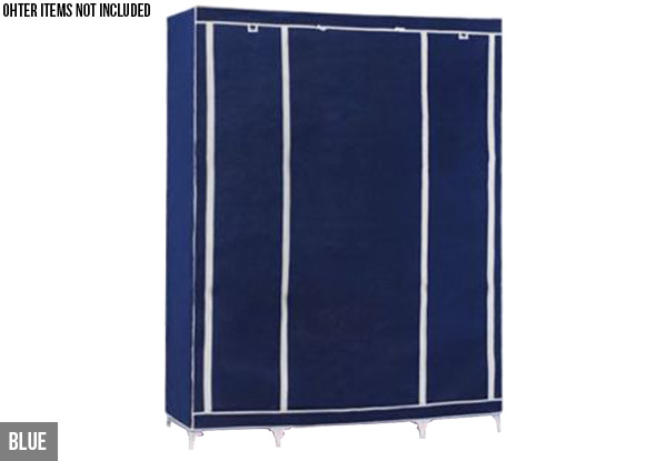 Triple Door Portable Wardrobe - Four Colours Available