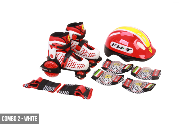 Licensed Ferrari Kids Roller Skates Set Range   - Three Styles Available
