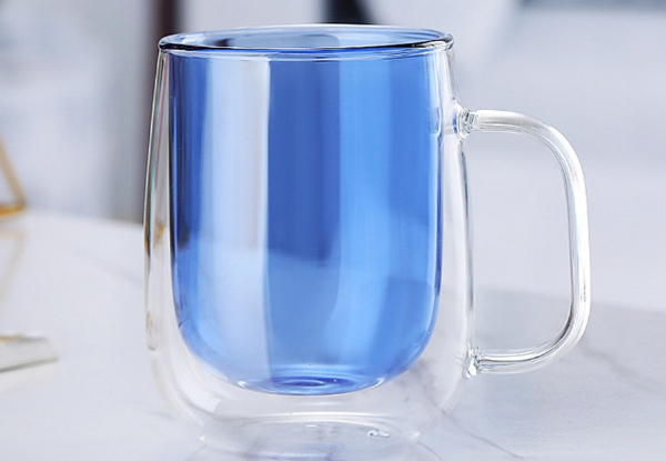 Double-Wall Quicksand Glass Cup - Three Colours Available