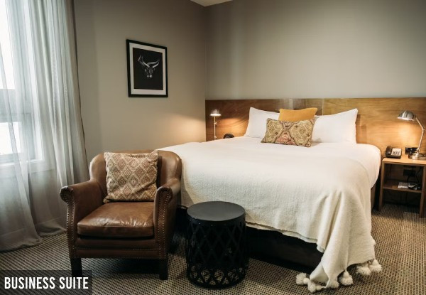 One Night Luxurious 4.5 Star New Plymouth Stay for Two incl. Complimentary Room Upgrade, $50 F&B Credit, Parking, WiFi, Gym Pass, Early Check-in, Late Checkout & More - Two Suite Options Available & Options for up to Three Nights